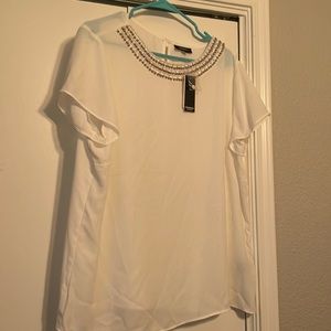 White Shirt w/bead detail